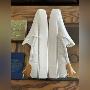 Ugg genuine leather white slip on sneakers